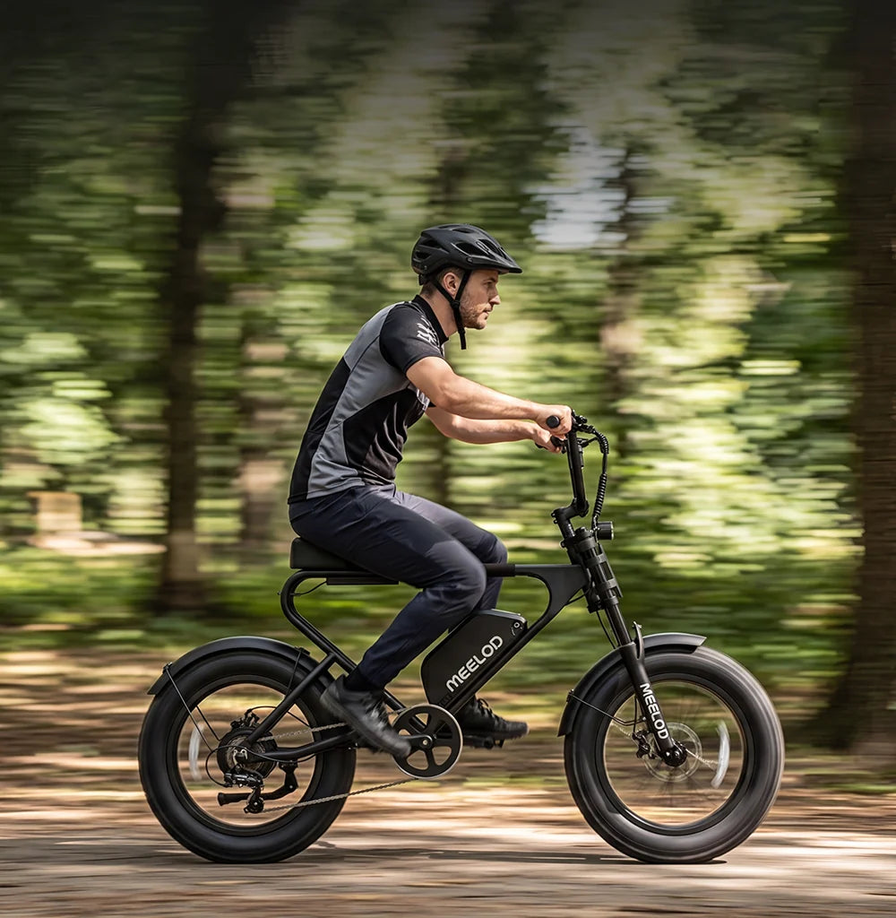 Meelod   DK200F   Moped-Style   Fat   Tire   Electric   Bike   for   Adults