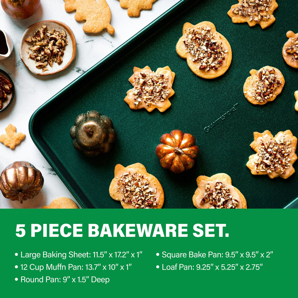 GraniteStone 21 Piece Heavy Duty Triple Layered Cookware Set Pots And Pans and More