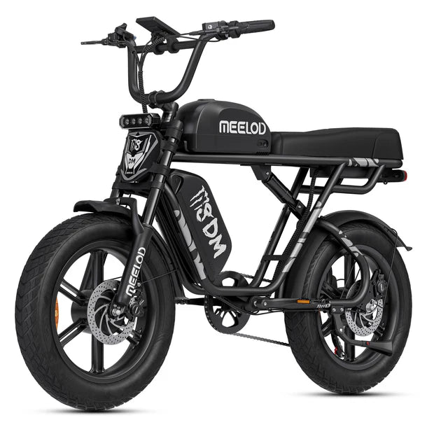 Meelod M8DM 2400W Dual Motor Dual Battery Fat Tire Ebike With Extended Double Seat
