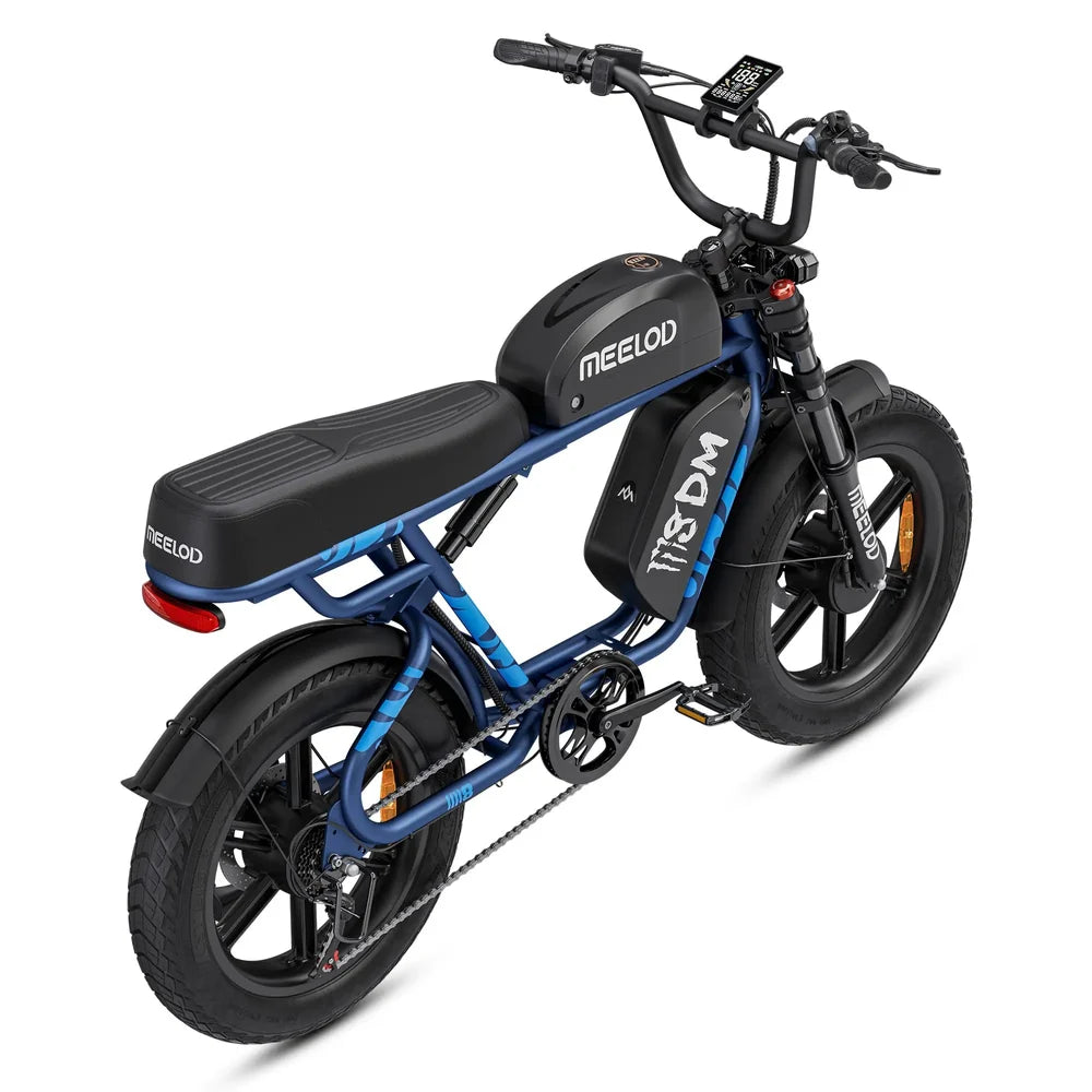 Meelod M8DM 2400W Dual Motor Dual Battery Fat Tire Ebike With Extended Double Seat