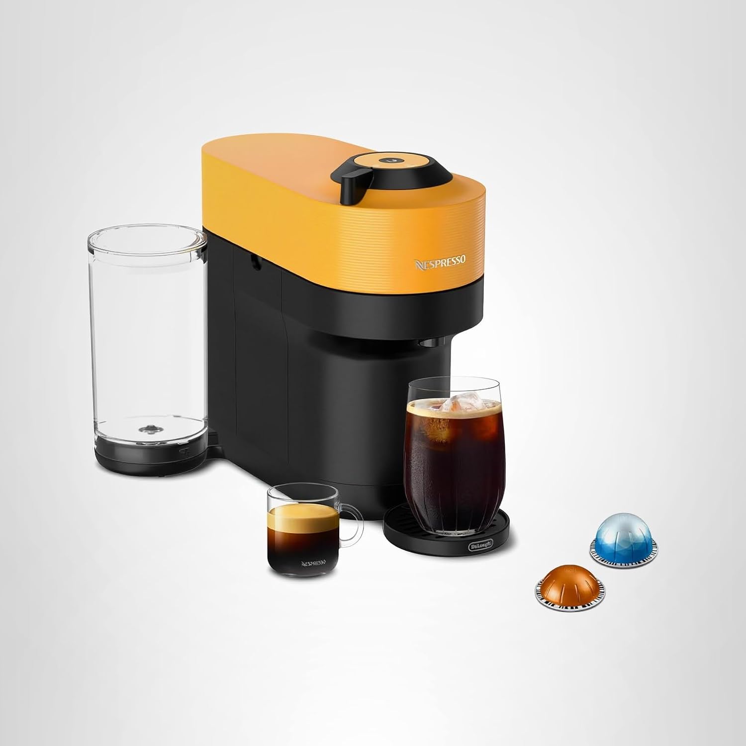 Nespresso Vertuo Pop+ Coffee and Espresso Machine by De'Longhi, Mango Yellow