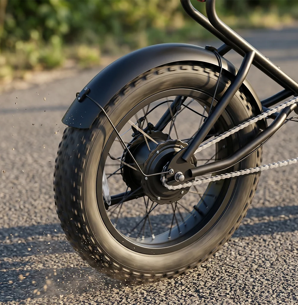 Meelod   DK200F   Moped-Style   Fat   Tire   Electric   Bike   for   Adults
