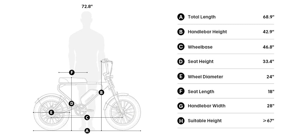 Meelod   DK200F   Moped-Style   Fat   Tire   Electric   Bike   for   Adults
