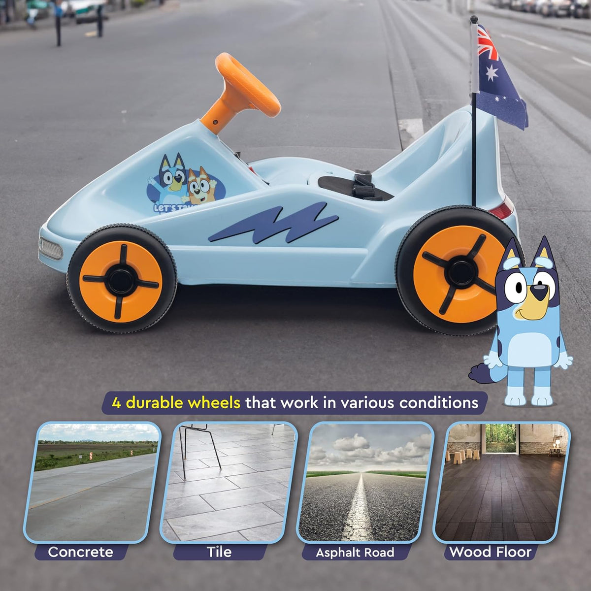Bluey Go Kart Kids Electric
