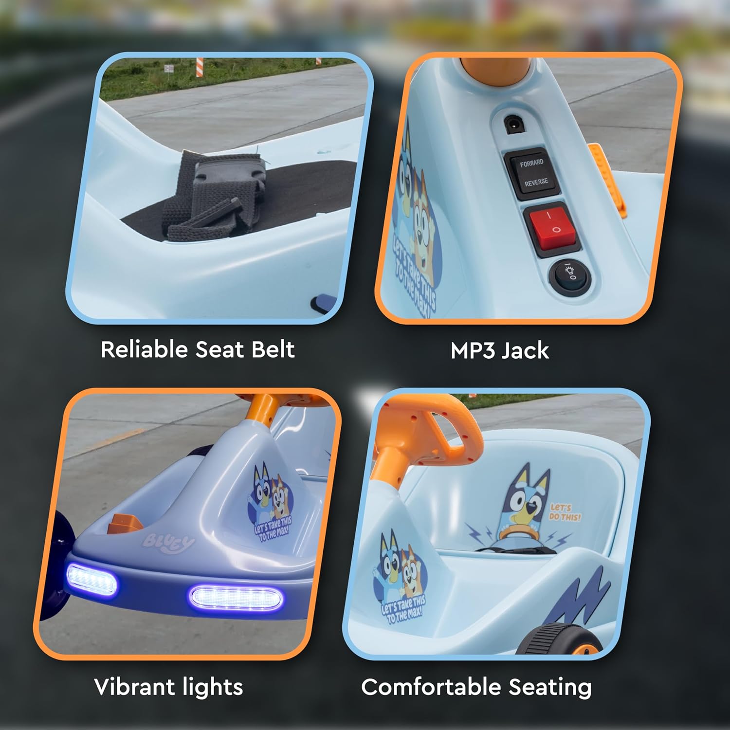 Bluey Go Kart Kids Electric