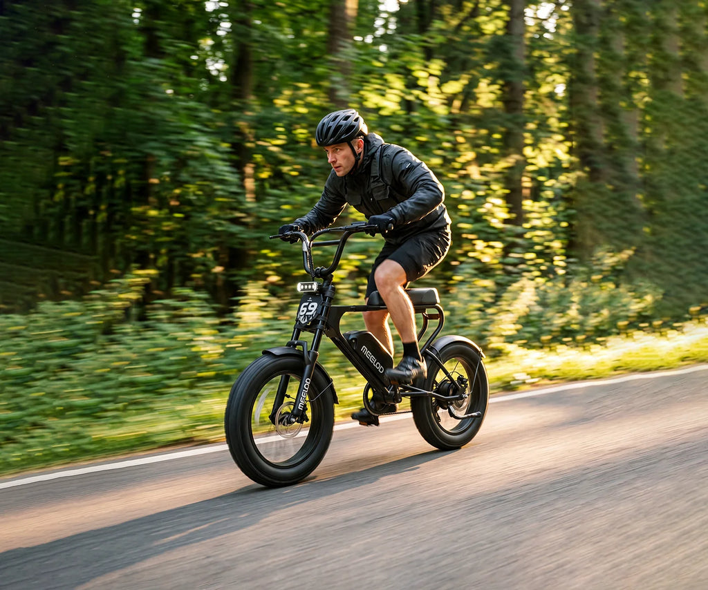 Meelod   DK200F   Moped-Style   Fat   Tire   Electric   Bike   for   Adults