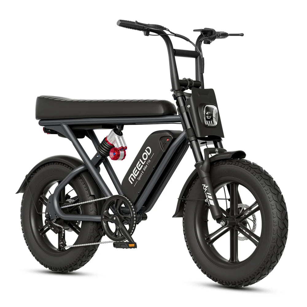 MEELOD   T16   Moped   Style   Ebike   –   Bluetooth,   RGB   Lights   &   NFC   Unlock