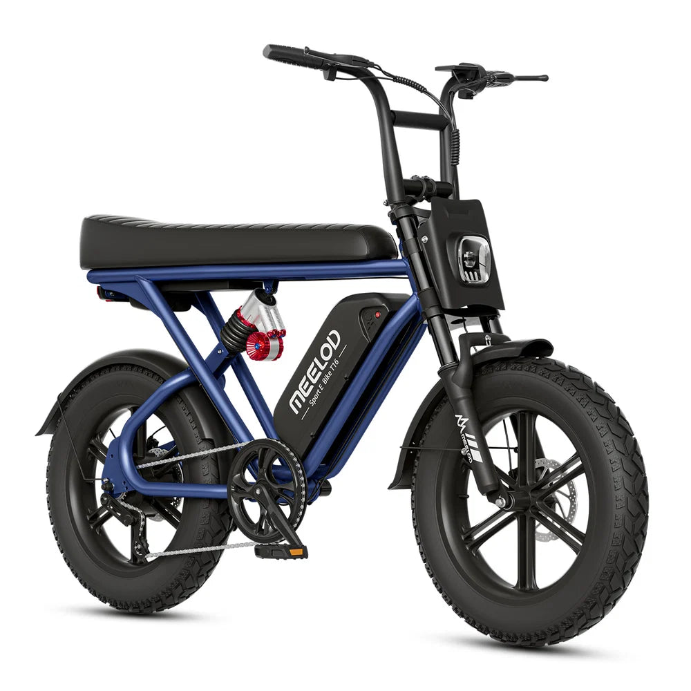 MEELOD   T16   Moped   Style   Ebike   –   Bluetooth,   RGB   Lights   &   NFC   Unlock