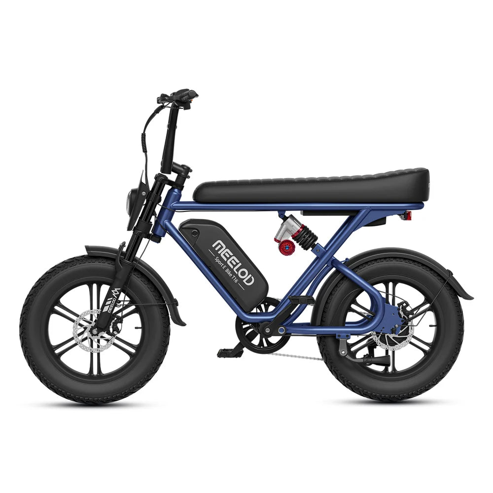 MEELOD   T16   Moped   Style   Ebike   –   Bluetooth,   RGB   Lights   &   NFC   Unlock