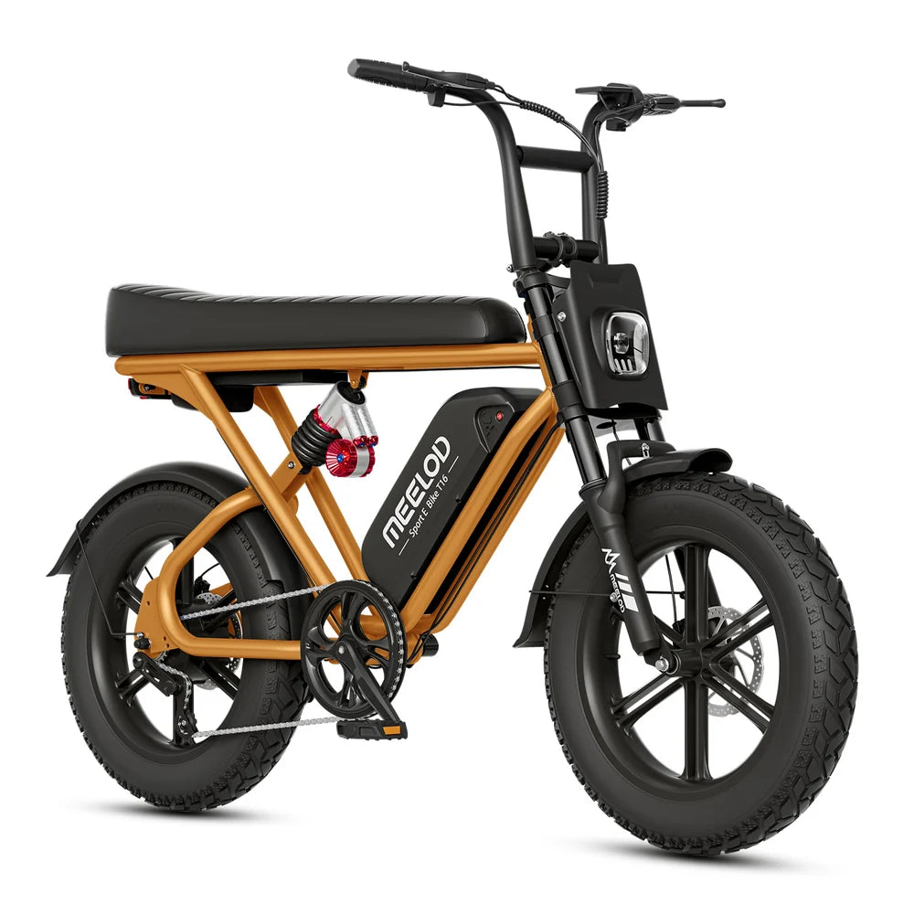 MEELOD   T16   Moped   Style   Ebike   –   Bluetooth,   RGB   Lights   &   NFC   Unlock