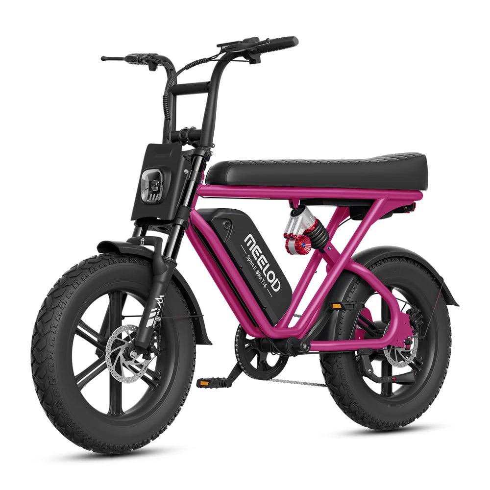 MEELOD   T16   Moped   Style   Ebike   –   Bluetooth,   RGB   Lights   &   NFC   Unlock