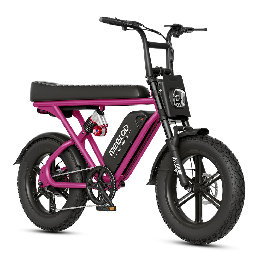 MEELOD   T16   Moped   Style   Ebike   –   Bluetooth,   RGB   Lights   &   NFC   Unlock