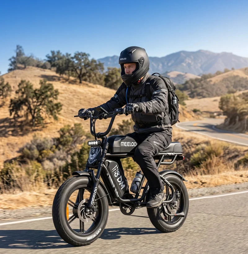 Meelod M8DM 2400W Dual Motor Dual Battery Fat Tire Ebike With Extended Double Seat