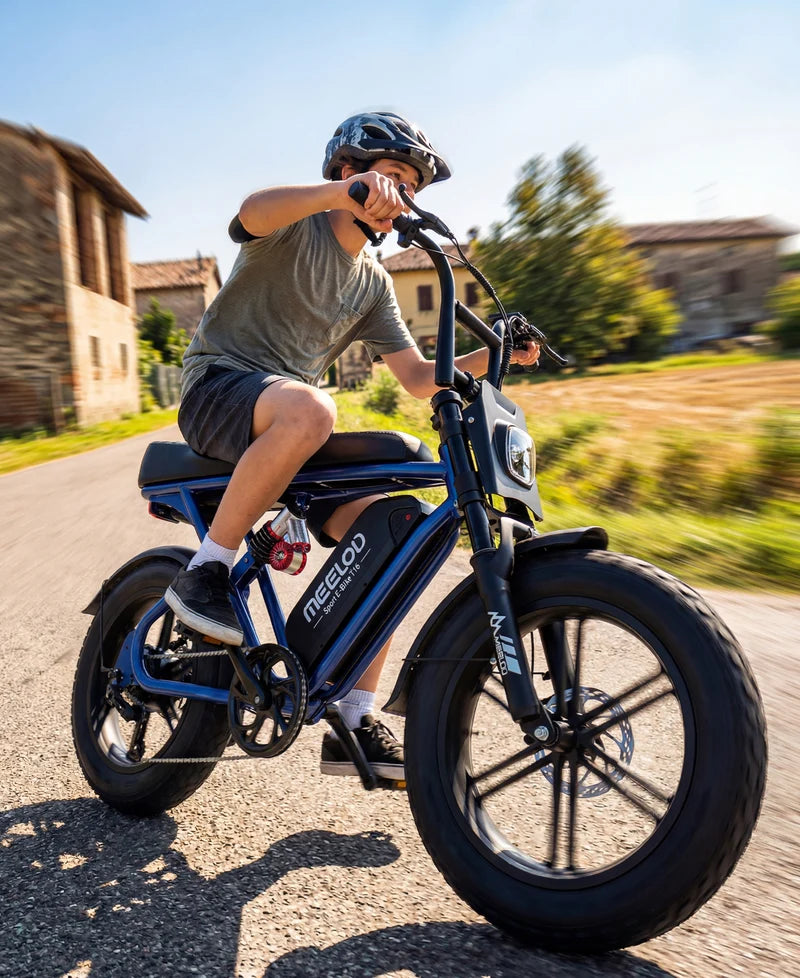 MEELOD   T16   Moped   Style   Ebike   –   Bluetooth,   RGB   Lights   &   NFC   Unlock